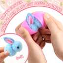 LEASEN 24 Pack Easter Egg Fillers with Plush Bunny Toys Inside, Easter Eggs Filled with Plush Toys Inside, Mini Bunny Stuffed for Easter Hunt, Easter Party Favor, Basket Stuffers Fillers