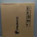 FoldWise Upgraded Folding TV Tray Table - Extra Large & Sturdy Laptop Table for Couch, Height & Angle Adjustable Desk for Dinner, Work & TV - Includes Footrest, Cup Holder, iPad Holder & Edge Stopper ((White) - Bright Wood)