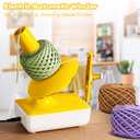 GAMKII Yarn Winder, Electric Yarn Ball Winder Stepless Speed, 10oz Capacity Automatic Winder for Crocheting Knitting, Adjustable Strong Spring Tension Yarn Cake Spinner Roller Swift (Yellow)