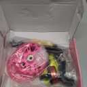 Trainer Wheels for Bicycle, Flash Mute Wheel, Heavy Duty Adjustable Bike Stabilizer for Kids with Bell and Reflective Sticker for 12 14 16 18 20 inch Single Speed Bike