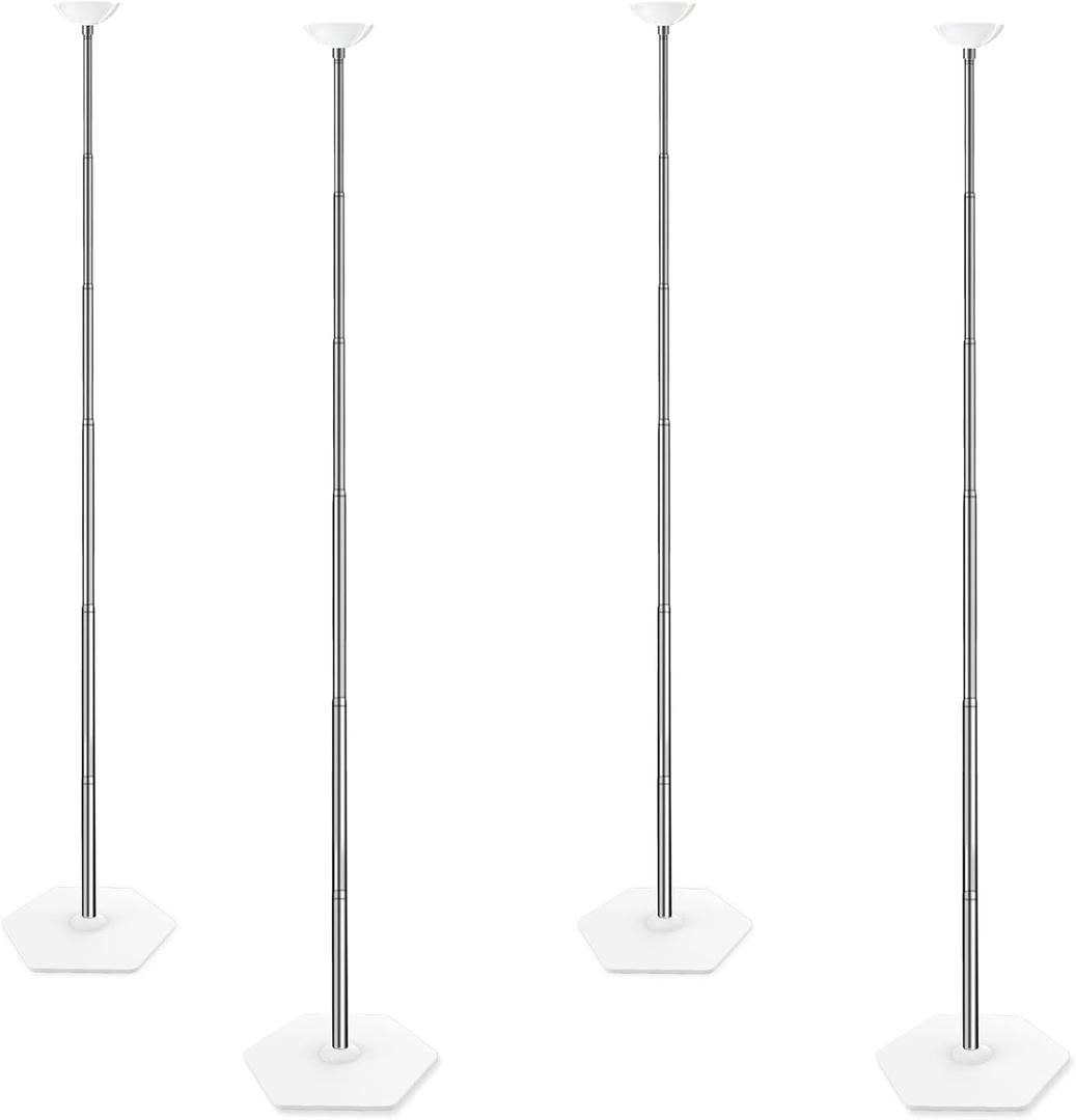 TEKXYZ Telescoping Balloon Stand Set of 4, 1.5ft to 7ft Free Adjustable Metal Balloon Column Stand for Party Decorations