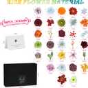 Artificial Flowers Combo Box, 38PCS Fake Flowers, Silk Flower Mix with Wire Stem, DIY Wedding Bridal Bouquet Shower Party Home Dcor (Multi Color)