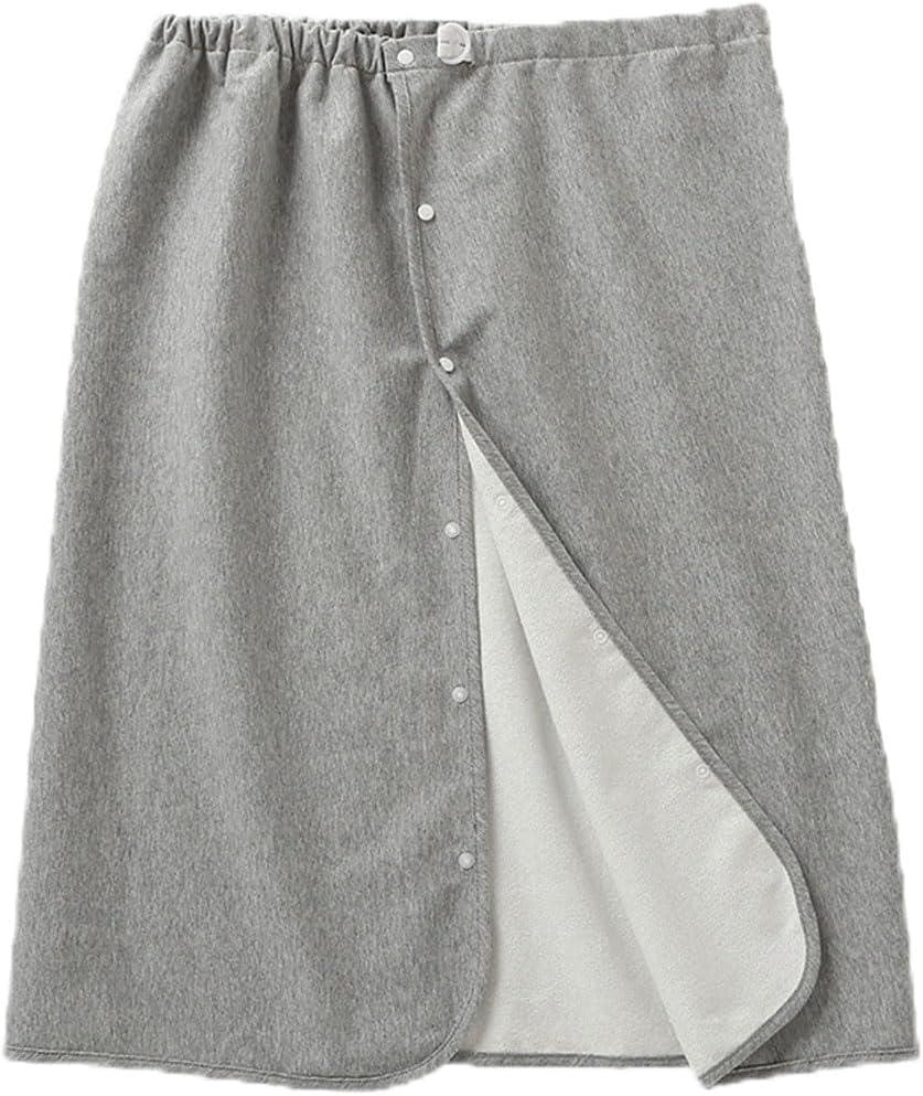 Yodilala Unisex Full Open Adult Diaper Skirt, Waterproof, Adjustable, Reusable Incontinence for Adults, Elderly, Children(Grey,M)