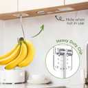 2 x Latoxcaa Self Adhesive Banana Hook Under Cabinet Foldable, 2 Pack Heavy Duty Metal Holder(13lb), Clear Banana Hanger Traceless, Keep Bananas Fresh & Kitchen Space Saving (16cm)