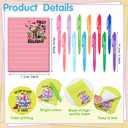 Eersida 48 Pcs Staff Employee Appreciation Gifts Bulk Christmas Animals Sticky Notes 30 Sheets of Each and 24 Pens with Organza Bags Christmas Appreciation Gifts Supplies for Office Coworker Employee