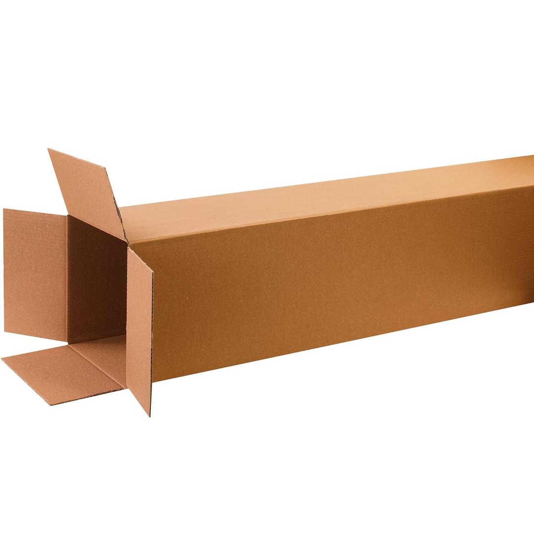 BOX USA 12 x 12 x 60 Corrugated Cardboard Boxes, Tall 12"L x 12"W x 60"H, Pack of 10 | Shipping, Packaging, Moving, Storage Box for Home or Business, Strong Wholesale Bulk Boxes