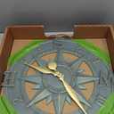 Whitehall Products Compass Rose Clock, Bronze Verdi