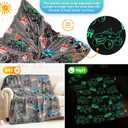 Truck Shark Glow in The Dark Blanket Truck Toys Gifts for Kids Boys Teens Age 1-16 Years Old Toddlers Birthday Christmas Halloween Excavator Construction Tractor Car Throw Room Decor Grey 50"x 60"