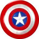 YMMAALE 12 Inch Captain Round Shield,Superhero Shield Prop Role Play Toy,Halloween Cosplay Shield for Birthday Gift,Party Decoration