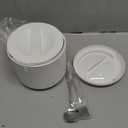 Vabaso Electric Lunch Box for Adults, 41oz 80W Heated Lunch Box, 12V/24V/110V/220V Portable Food Warmer White Elephant Gifts for Men Car Truck Work with 1.2L 304 Stainless Steel Container