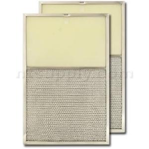 Aluminum Range Hood Filter with Light Lens - 11" X 17" X 1/2" (Lens Size 6-3/4" X 11") Pull Tab, Center, Short Side