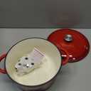 Enameled Cast Iron Dutch Oven - Umite Chef 5QT Pot with Lid & Cotton Potholders - Heavy-Duty Cookware for Bread Baking, Braising, Stews, Roasting(Red)