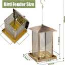 Bird Feeder, Heavy Duty Metal Bird Feeders for Outdoor Hanging, Wild Birdfeeder with Lid Buckle for Garden Yard Outside Backyard, 6LB Large Capacity