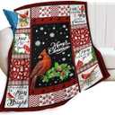 Cardinal Christmas Throw Blanket for Kids & Adults  Soft, Warm & Cozy Fleece for Couch, Sofa & Bed  40"x50"