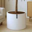Fox & Fern Plant Pot, Large Plant Pots for Indoor & Outdoor, UV & Frost Resistant Plant Vase with Drainage Plug, Fiberstone, Large Indoor Pots for Plants & Flowers, House Indoor Plant Pot, Single Pot, 18.7 Inch