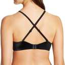 Maidenform Women's Underwire Bra, Natural Boost Demi Push-Up T-Shirt Bras for Women, Lace Trim, Convertible, Plunging (Black) 34C