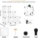 AWTATOS Closet Organizer 6 Cube Closet Storage Shelves DIY Stackable Clothes Storage Organizer Shelving for Closet Bedroom, Home, Translucent