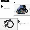 TEKWARE Welding Helmet Solar Power Auto Darkening Hood Welder Mask Breathable Grinding Helmets with Adjustable Shade Range (Gz-107)