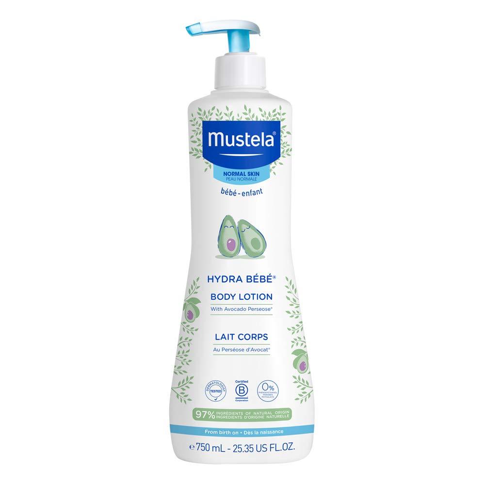 Mustela Hydra Bebe Body Lotion - Daily Moisturizing Baby Lotion with Natural Avocado, Jojoba & Sunflower Oil  Various Sizes (25.35 Fl Oz (Pack of 1))