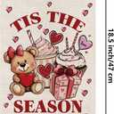 Welcome Valentine's Day Garden Flag Tis The Season Love Heart Vertical Double Sided Garden Flag Holiday Outside Yard Decoration Anniversary Wedding Farmhouse Valentines Day Decor 12.5 x 18 Inch