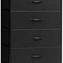 Crestlive Products Dresser for Bedroom with 6 Drawers, Tall Chest of Drawers, Black Dressers Bedroom Furniture, Storage Organizer Unit with Bins for Closet, Hallway, Living Room, Entryway, 11.8"D x 23.2"W x 45.8"H