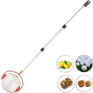 C-CHAIN Nut Harvester Ball Picker Stainless Steel Adjustable Lightweight Collect Walnuts, Pecans, Crab Apples, Nerf Darts and Small Fruit Objects 1'' to 3'' in Size (1)