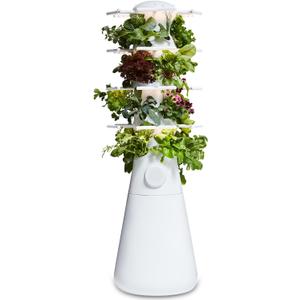Lettuce Grow Farmstand Nook 4ft.7 Vertical Hydroponic Garden Tower - Self-Watering, Vertical Hydroponic Tower with LED Grow Lights, 20 Live Seedlings, Smart Timer - Indoor Vertical Growing Tower