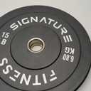 Fitvids 2" Olympic Bumper Plate Weight Plates with Steel Hub, 15LB, Pair