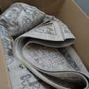 Area Rug 7x9 Washable Vintage - Soft Traditional Rugs for Living Room Large Non Slip Backing with Low Pile Farmhouse Oriental Retro Carpet for Bedroom Dining Room or Home Office - Light Brown