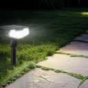 Solar Lights Outdoor Waterproof Solar Garden Light for Outside Yard Landscape Lighting Pathway Spot Lights Spotlight Wall Light Auto On/Off, Pack of 6 (Cool White)