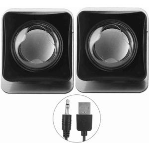 fosa1 Computer Speakers for Desktop PC Laptop, USB 2.0 Mini Wired Combination Speaker Stereo Clear Speaker System with Volume Control