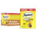 Temptations Jumbo Stuff Crunchy and Soft Cat Treats Tasty Chicken Flavor, 5.3 oz (Pack of 10) EXP:07/2025