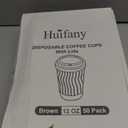 12 oz Disposable Coffee Cups with Lids 50 Pack, To Go Paper Coffee Cups with Lids, Insulated Hot Cups for Hot or Cold Beverages (Brown)