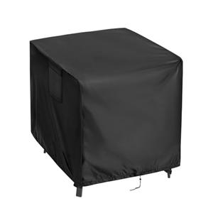 Hdenmist Outdoor Table Cover Square 24 inch Patio Table Cover Waterproof Patio Furniture Covers Rectangular for Outside Small Table and Chair Sets, Fire Pit, Coffee Table, Ottoman-24"L x 24"W x 28"H