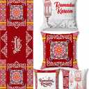 OLEEK Ramadan Decorations for Home 2026 Set -4 Ramadan Pillow Covers 20x20 & Ramadan Table Runner - Ramadan Table Decor - Ramdan Decor - Ramadan Decorations for Table - Ramdan Gifts