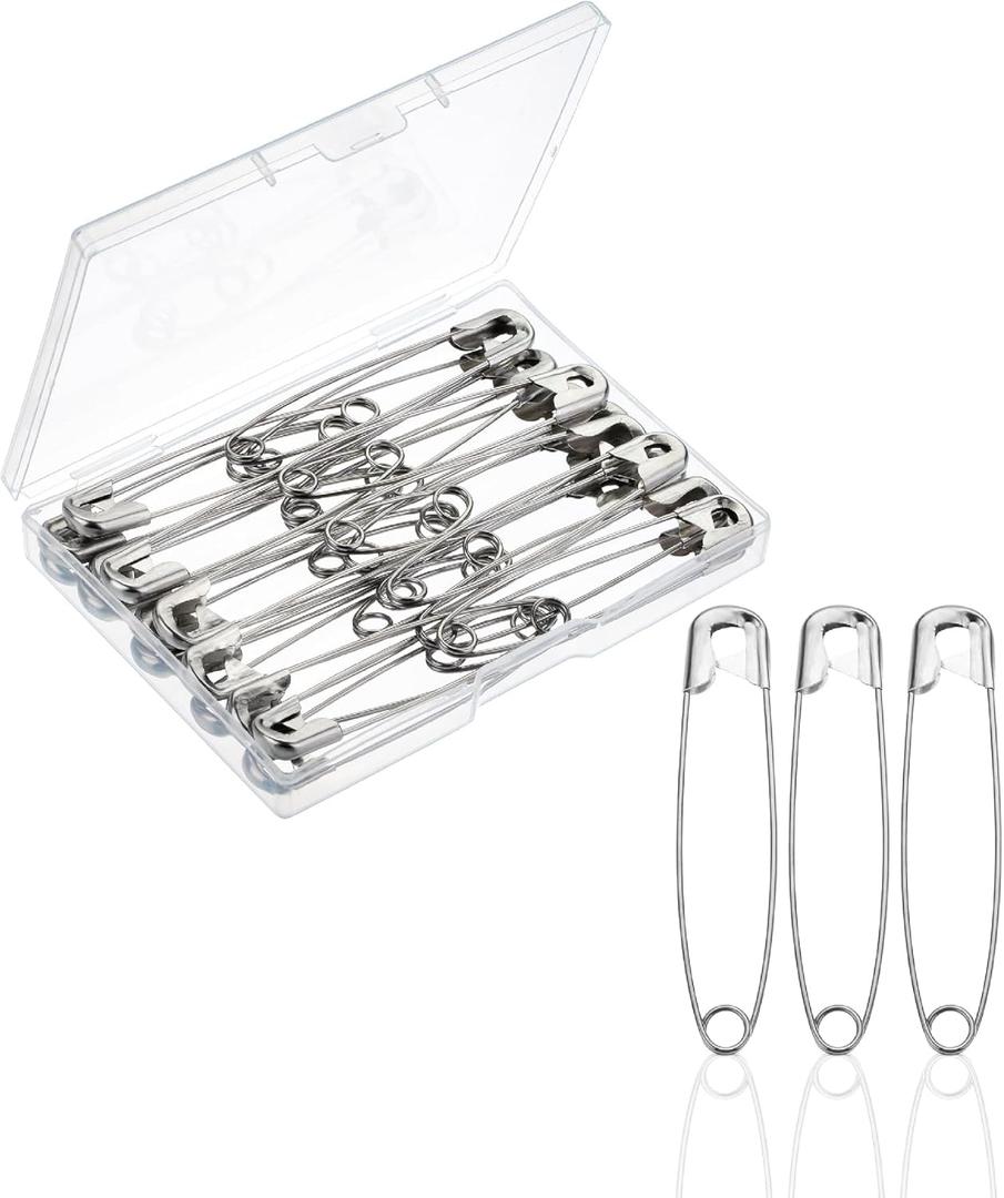 Mr. Pen- 3 Inch Oversize Safety Pins, 30 Pack - Heavy Duty Large Safety Pins for Clothes