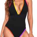BGHSTX Women's One Piece Swimsuits Tummy Control High Waisted Tie-Dye Monokini Bathing Suit, M