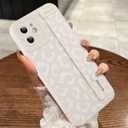 MOWIME Compatible with iPhone 11 Case with Strap Wrist, Cheetah Print Shockproof Soft TPU Protective Cover for Women Girls, Slim Anti Scratch Case for iPhone 11 6.1 Inch, White