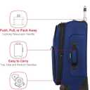 SWISSGEAR Sion Softside Expandable Spinner Luggage Durable Lightweight Travel Suitcase, Blue, 2-Piece Set (21/29)