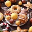 Baking Christmas Ornaments Set 43pcs Shatterproof Bread Gingerbread Thmed Christmas Tree Hanging Ornaments Decorations for Indoor Holiday Party Xmas Decor (Baking Set)