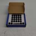 24pcs M14x1.5 Spline Lug Nuts - Compatible with Chevrolet Tahoe/Suburban/Silverado, GMC Yukon/Sierra 1500, Ford Expedition, One-Piece Design Factory Wheel Lug Nut Set with Socket Key (Black)