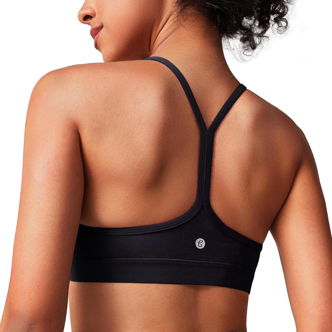 BAYDI Clouduxi Y Back Sports Bras for Women - Light Support Racerback Yoga Bra, A-C Cups
