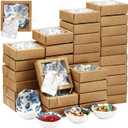 30 Pack Wedding Favors for Guests Small Ceramic Bowls Bulk Gifts Set 3.3 Inch Blue Floral Design Mini Dipping Bowl Sauce Dish with Cards Box for Party Shower Favor Souvenir (Classic)