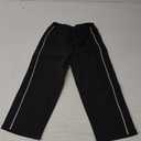 OYOANGLE Toddler Boy's Elastic Waist Sweatpants Side Striped Track Pants with Pockets (5T, Black)