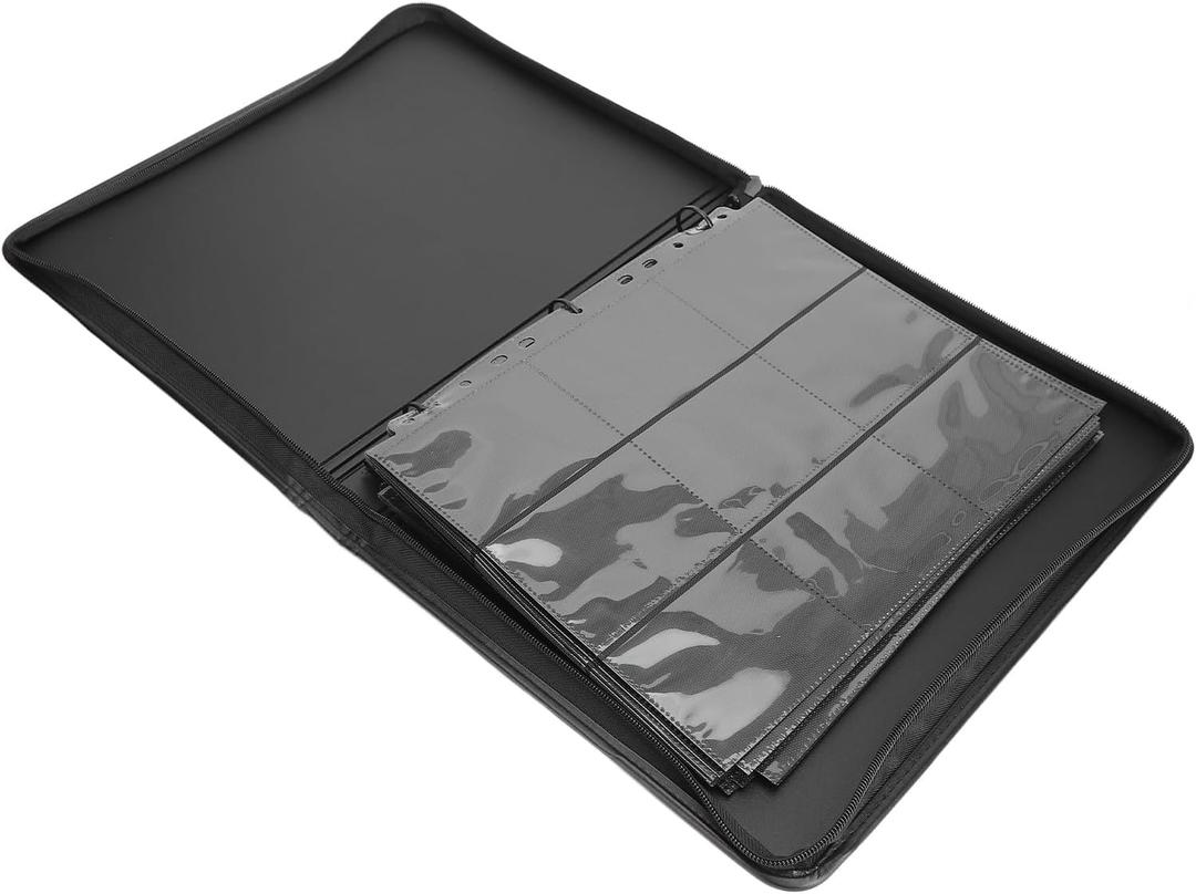 Topyond 9 Pocket Card Binder Album with 20 Pages - Holds 360 Cards, PP Material, 3-Ring Clip, Ideal for Storing Standard Size Card Collections for Sports and Games