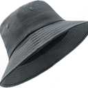 Oversize XXL Quick Dry Bucket Sun Hat,Water Repellent Fisherman Hats,Lightweight Summer Travel Hat with Detachable Chin Strap (Large, Gray)