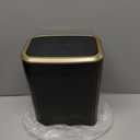TIPGO Bathroom Trash Can with Lid, 2.1 Gallon / 8 Liter Small Garbage Can, Press Top Bin, Stainless Steel Wastebasket with Pop-Up Lid for Bedroom, Living Room, Office (Black)