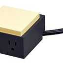 Bostitch Office Konnect Power Hub, Two Outlets Charging Station for Desktop, Shallow Tray Top, Black