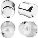 4Pcs 2.95inch Trailer Wheel Center Caps Fit 2.95" Center Bore Truck Trailer RV SUV Wheels Rims, Carbon Steel Silver Hub Covers