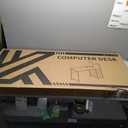 AODK 59 Inch Gaming Desk with USB Charging Ports & LED Light- Reversible Computer Desk with Storage Shelves & Monitor Stand, Modern Gamer Desk Table with Fabric Drawers & Side Hook, Carbon Fiber Black